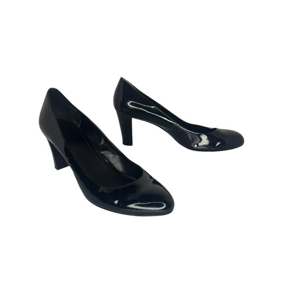 Calvin Klein Black Patent Leather 3-Inch Heel Pumps Size 11M - Picture 1 of 8